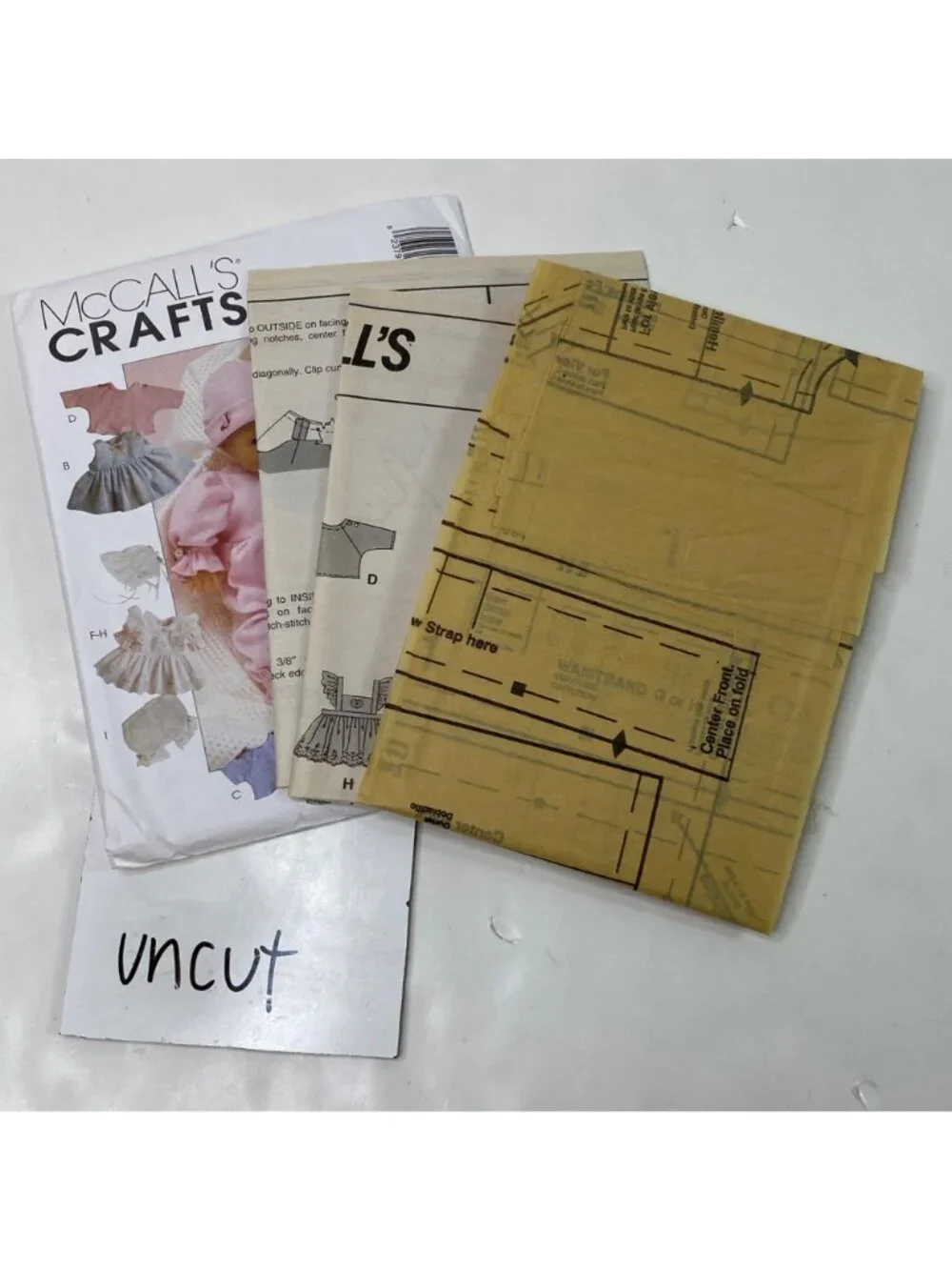 McCalls 18 Inch Doll Clothes Sewing Pattern 8554 Uncut Complete Dress & Jumper